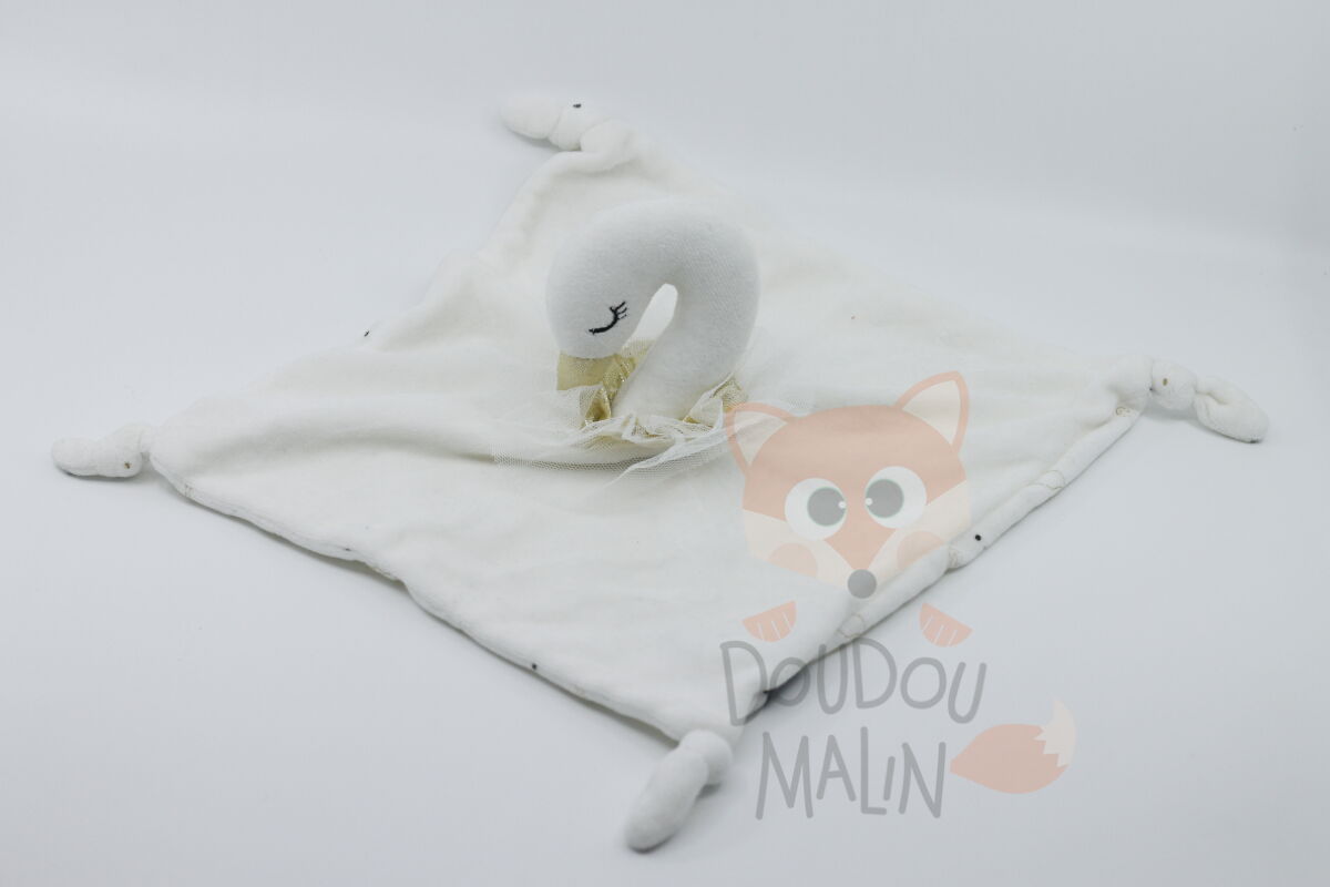  - plat cygne blanc doré 25 cm 